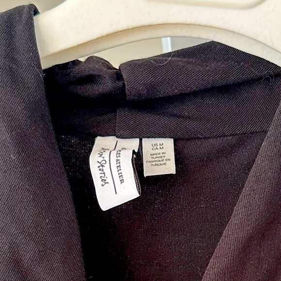 & Other Stories | Long Sleeve High Neck Faux Wrap |Color: Black - Picture 7 of 7